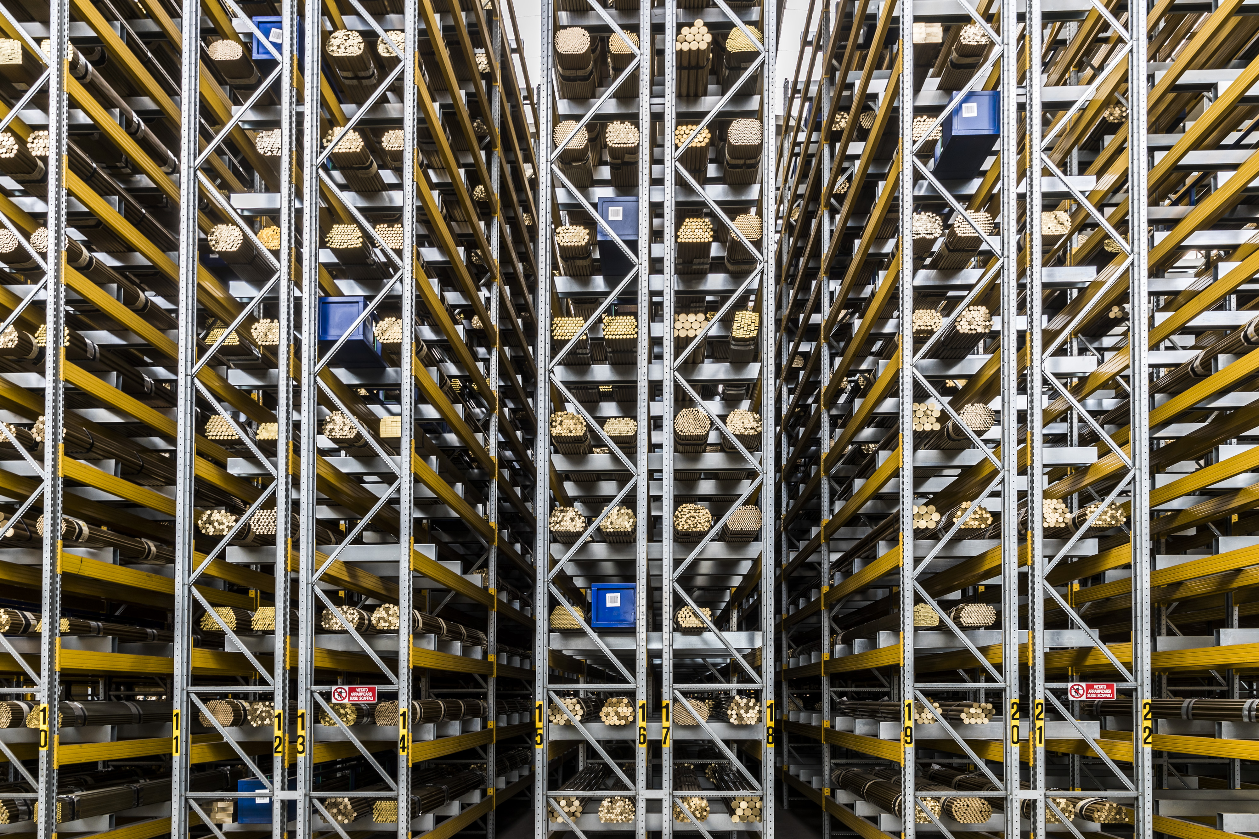 Wide view of warehouse racking from a different angle